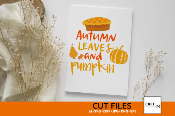 Autumn Leaves and Pumpkin Graphics for Crafts