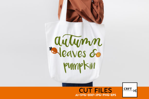 Autumn Leaves Pumpkin Graphics for Crafts