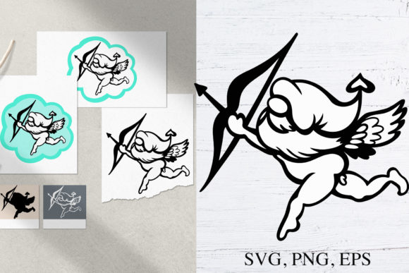 Cupid Gnome SVG Valentine s Cut File for Graphics and Crafts