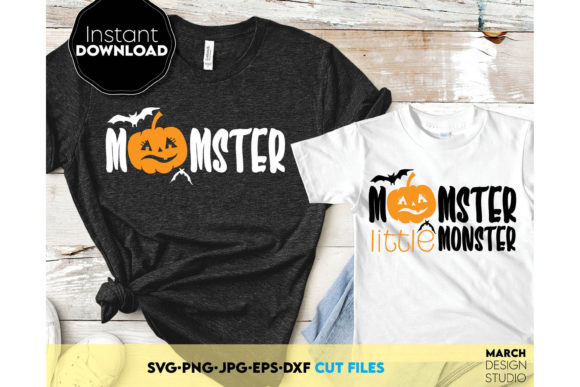 Halloween SVG Momster and Little Monster Graphics for Crafts