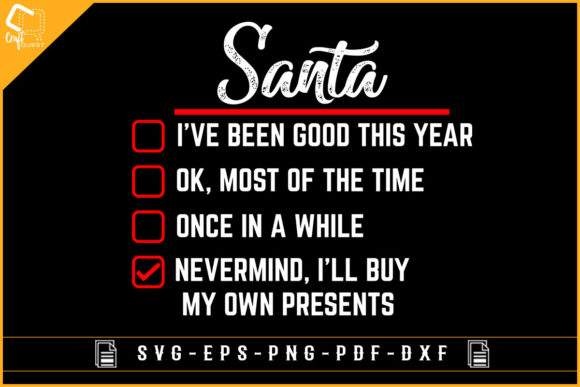 Santa Funny Christmas Sublimation Design for Graphics and Crafts