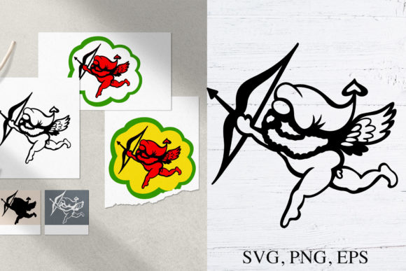 Valentine Cupid Gnome SVG Cut File for Graphics and Crafts